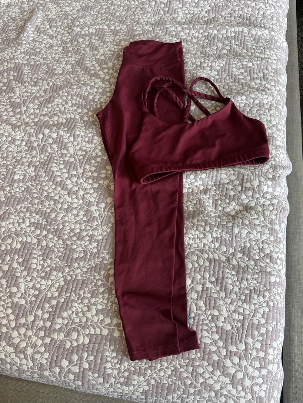 Leggings and sports bra